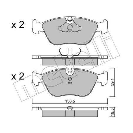 METELLI 22-0182-0 Pastillas de freno Delantero para