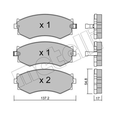 METELLI 22-0190-1 Brzdové destičky