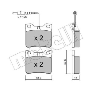 METELLI 22-0192-0 Pastiglie freno Posteriore per