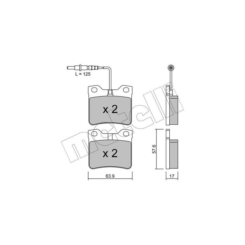 METELLI 22-0192-0 Brake Pads Set Rear for