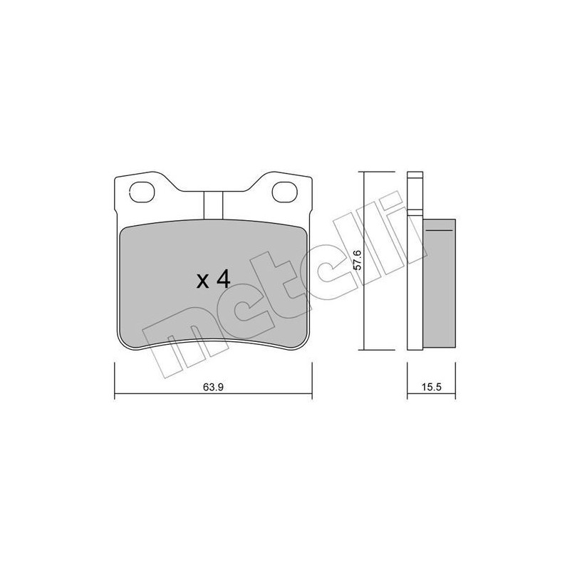 METELLI 22-0192-1 Bremsbeläge Hinten für