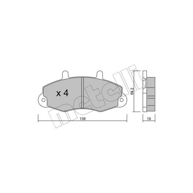 METELLI 22-0194-0 Brzdové platničky