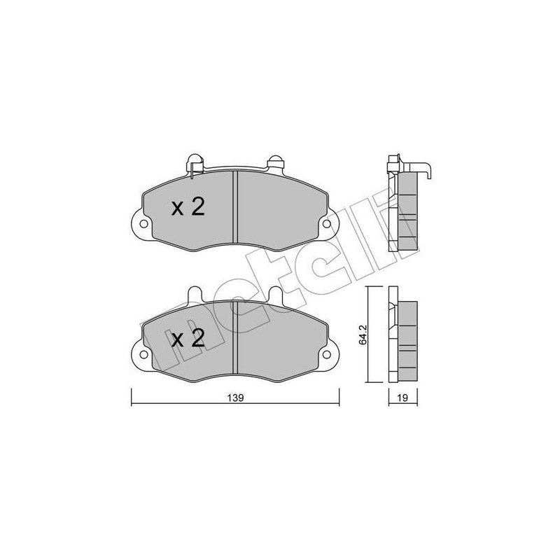 METELLI 22-0194-1 Bremsbeläge Vorne für
