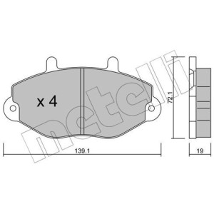 METELLI 22-0195-0 Brzdové platničky