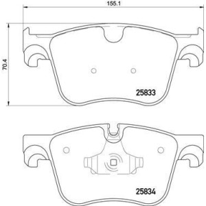 BREMBO P 61 123 Brake Pads Set Front for 308 C4 Picasso Grand Picasso