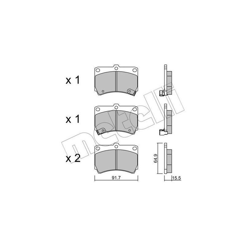 METELLI 22-0196-0 Pastiglie freno Anteriore per