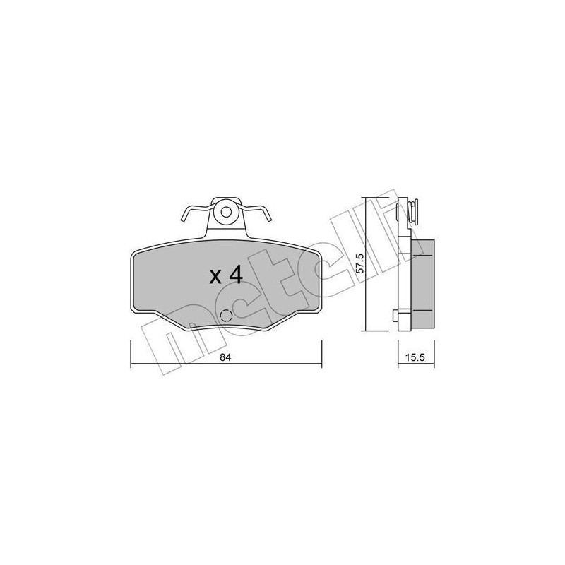 METELLI 22-0199-0 Brake Pads Set Rear for