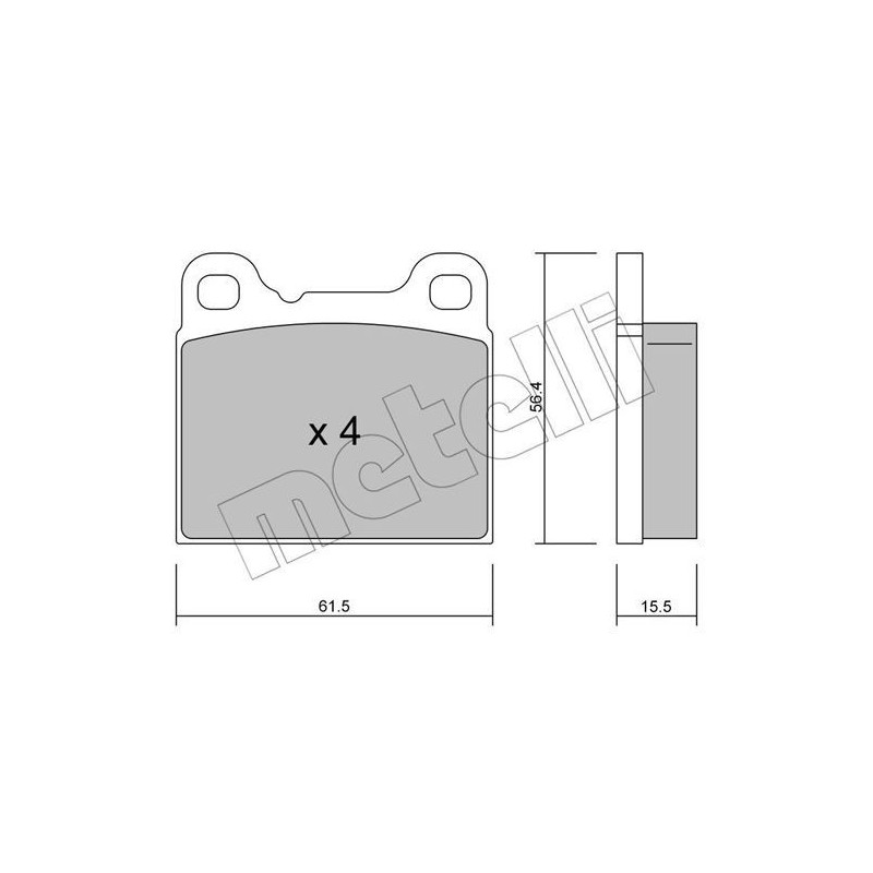 METELLI 22-0200-0 Pastillas de freno Trasero para