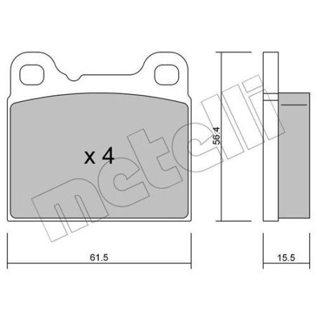 METELLI 22-0200-0 Brake Pads Set Rear for