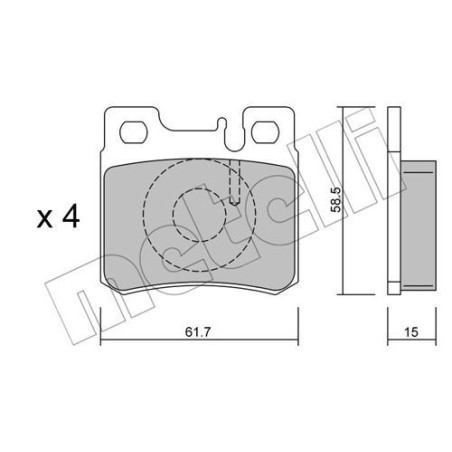 METELLI 22-0203-0 Pastillas de freno Trasero para