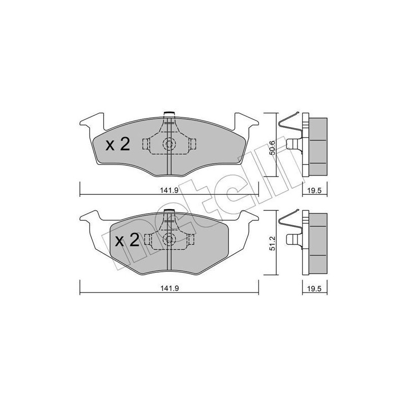 METELLI 22-0206-1 Bremsbeläge Vorne für