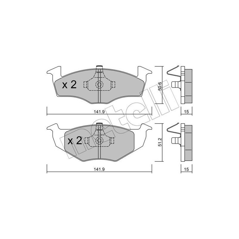 METELLI 22-0206-2 Bremsbeläge Vorne für
