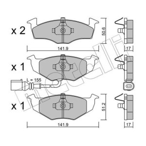 METELLI 22-0206-3 Klocki hamulcowe