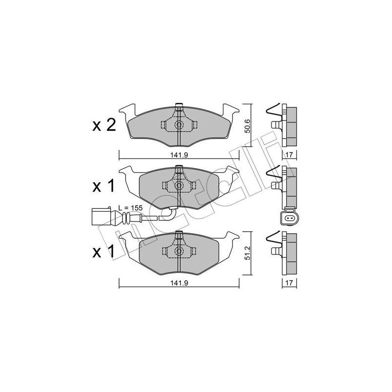 METELLI 22-0206-3 Plaquettes de frein