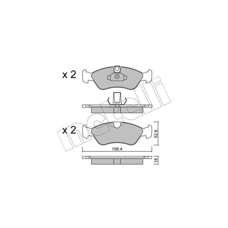 METELLI 22-0208-0 Klocki hamulcowe