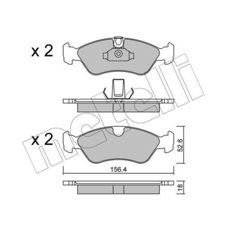 METELLI 22-0208-0 Plaquettes de frein
