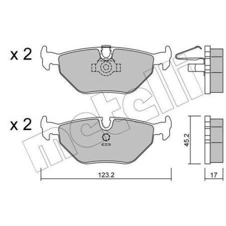 METELLI 22-0210-0 Plaquettes de frein