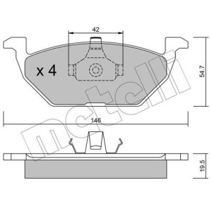 METELLI 22-0211-0 Brake Pads Set