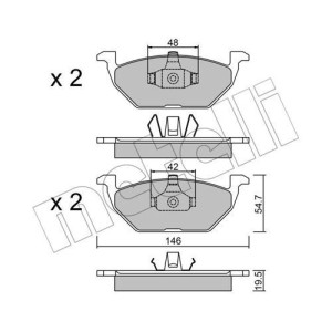 METELLI 22-0211-1 Brake Pads Set Front for