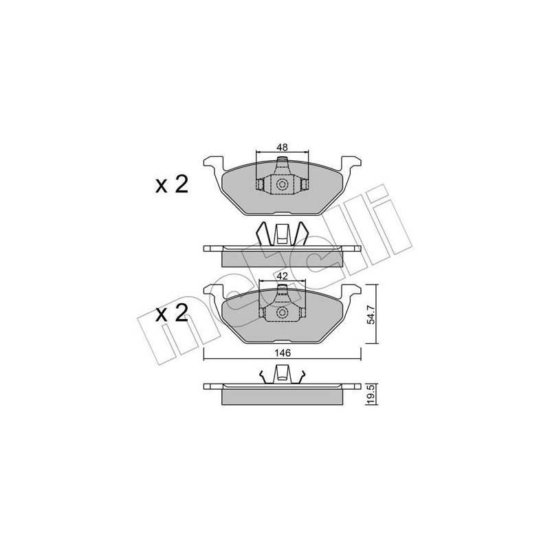 METELLI 22-0211-1 Brake Pads Set Front for
