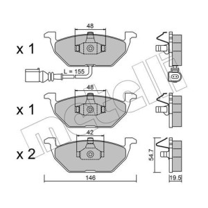METELLI 22-0211-2 Brzdové platničky Predné pre