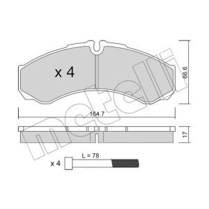 METELLI 22-0212-3 Plaquettes de frein