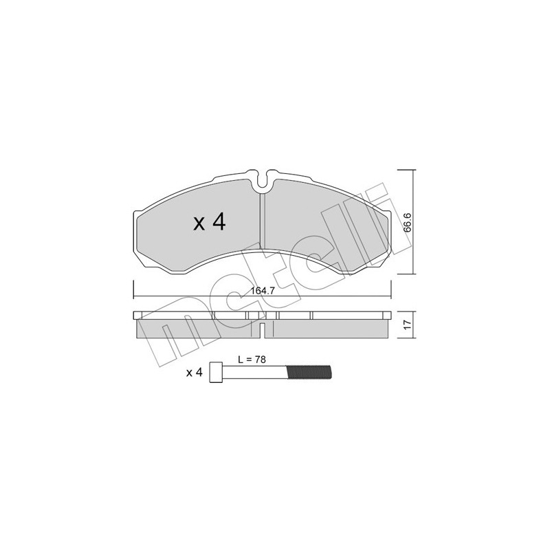 METELLI 22-0212-3 Brake Pads Set