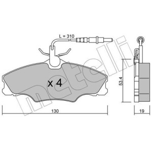 METELLI 22-0213-0 Brake Pads Set