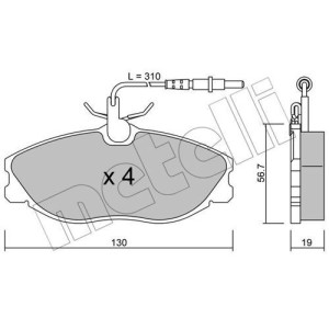 METELLI 22-0214-0 Pastiglie freno Anteriore per