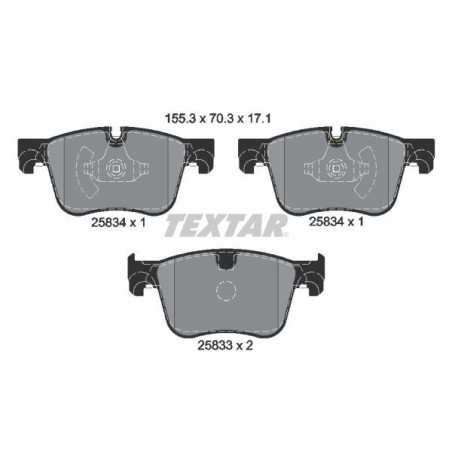 TEXTAR 2583401 Brake Pads Set Front for 308 C4