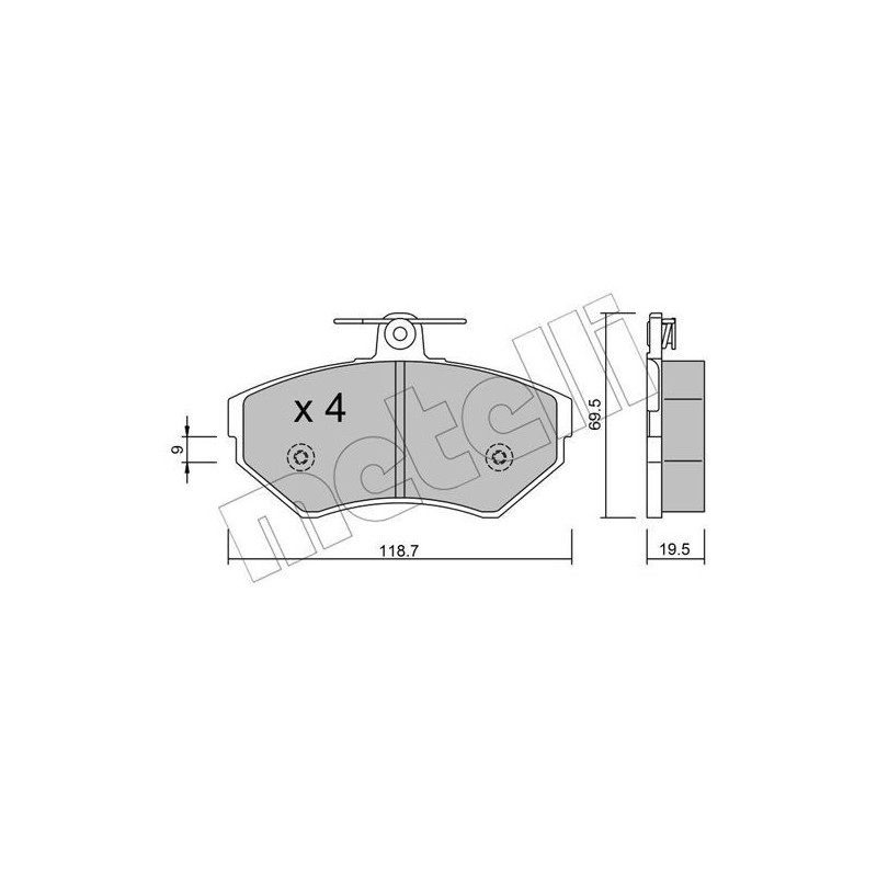 METELLI 22-0215-0 Plaquettes de frein Avant pour
