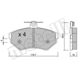 METELLI 22-0215-1 Plaquettes de frein