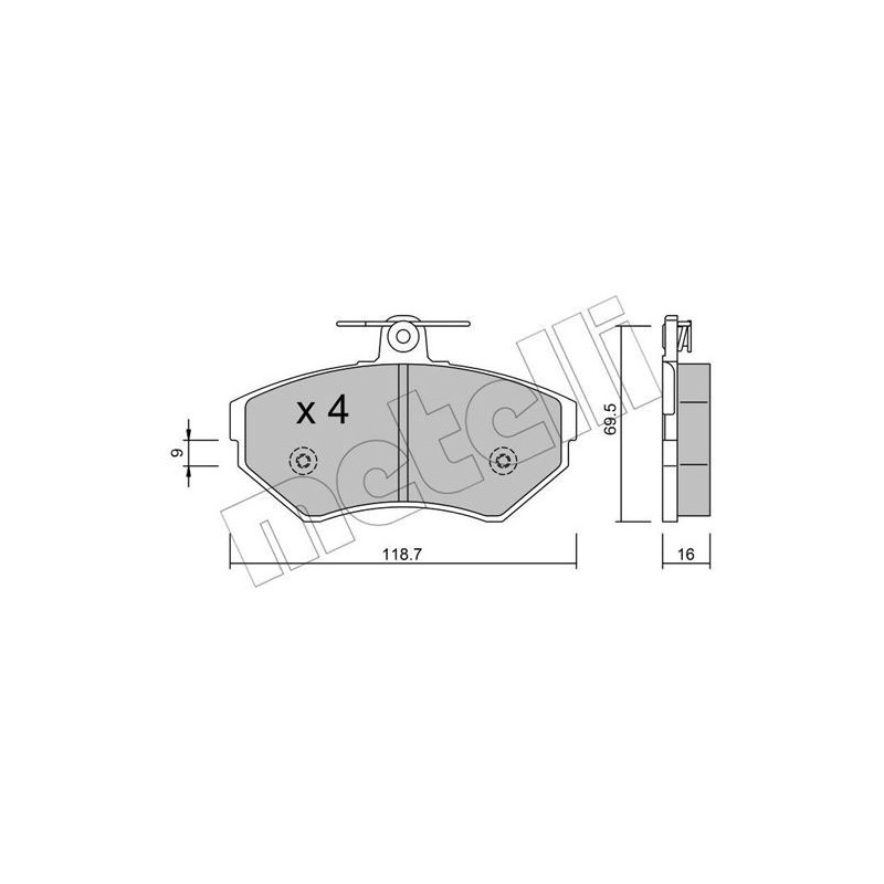 METELLI 22-0215-1 Klocki hamulcowe