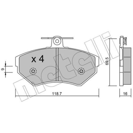 METELLI 22-0215-1 Plaquettes de frein