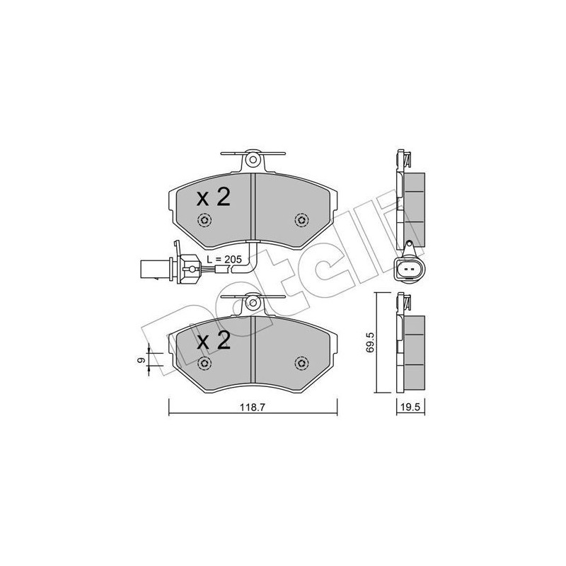 METELLI 22-0215-2 Brake Pads Set