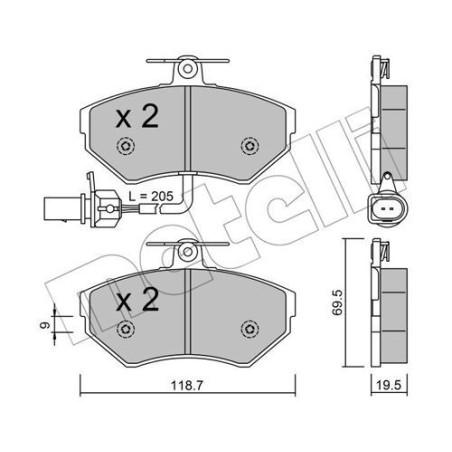 METELLI 22-0215-2 Pastiglie freno