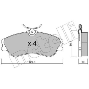 METELLI 22-0217-1 Klocki hamulcowe Przód dla