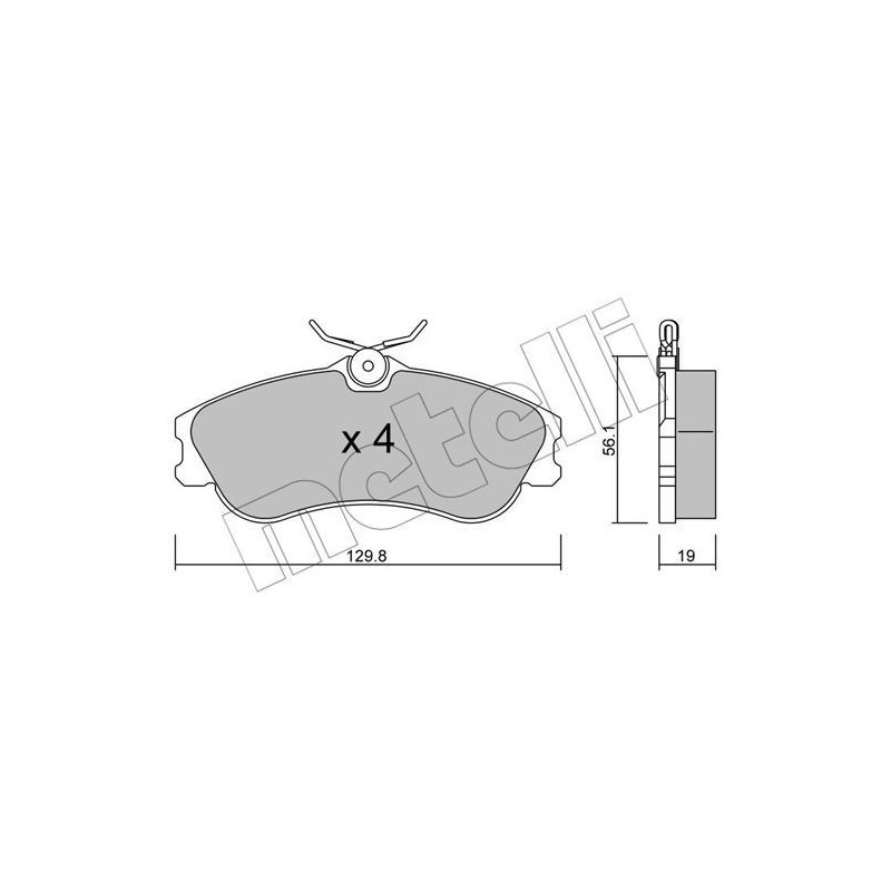 METELLI 22-0217-1 Brzdové platničky Predné pre