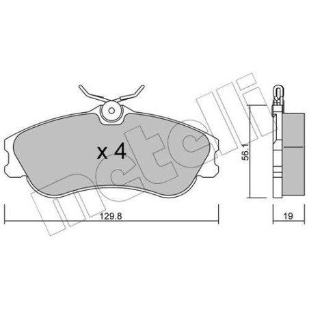 METELLI 22-0217-1 Brake Pads Set Front for