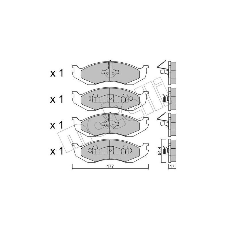 METELLI 22-0218-0 Plaquettes de frein Avant pour