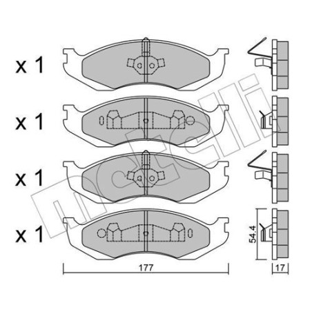 METELLI 22-0218-0 Plaquettes de frein Avant pour