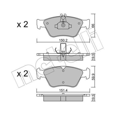 METELLI 22-0219-0 Brzdové platničky