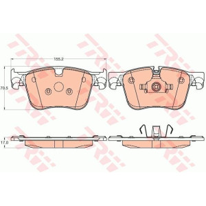 Brzdové platničky Predné pre Citroen C4 Peugeot 308 TRW GDB2035
