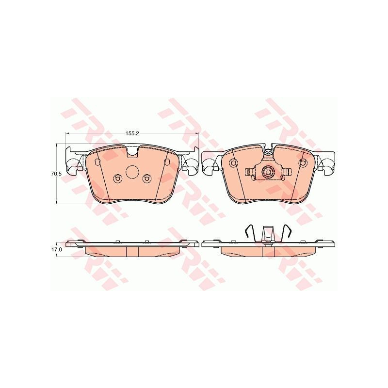 Plaquettes de frein Avant pour Citroen C4 Peugeot 308 TRW GDB2035