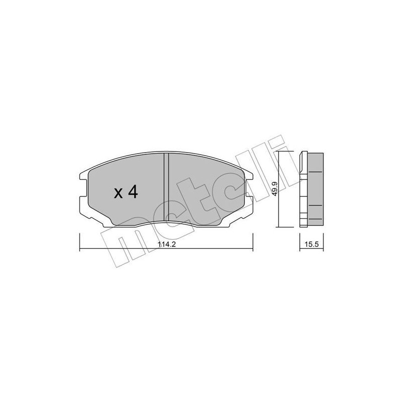 METELLI 22-0221-0 Klocki hamulcowe Przód dla
