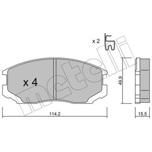 METELLI 22-0221-1 Pastillas de freno