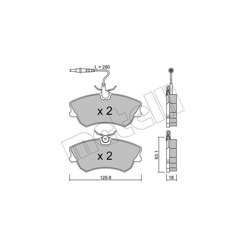 METELLI 22-0222-0 Bremsbeläge Vorne für