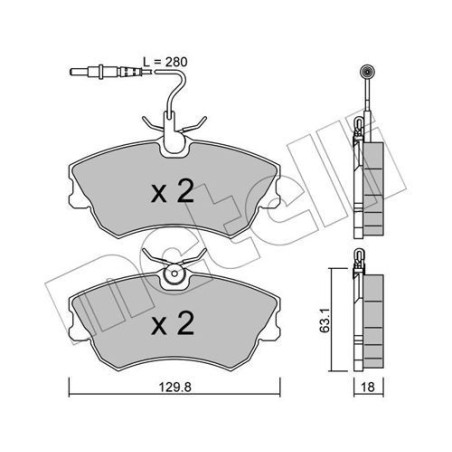 METELLI 22-0222-0 Bremsbeläge Vorne für