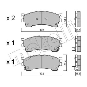 METELLI 22-0223-1 Pastillas de freno Delantero para