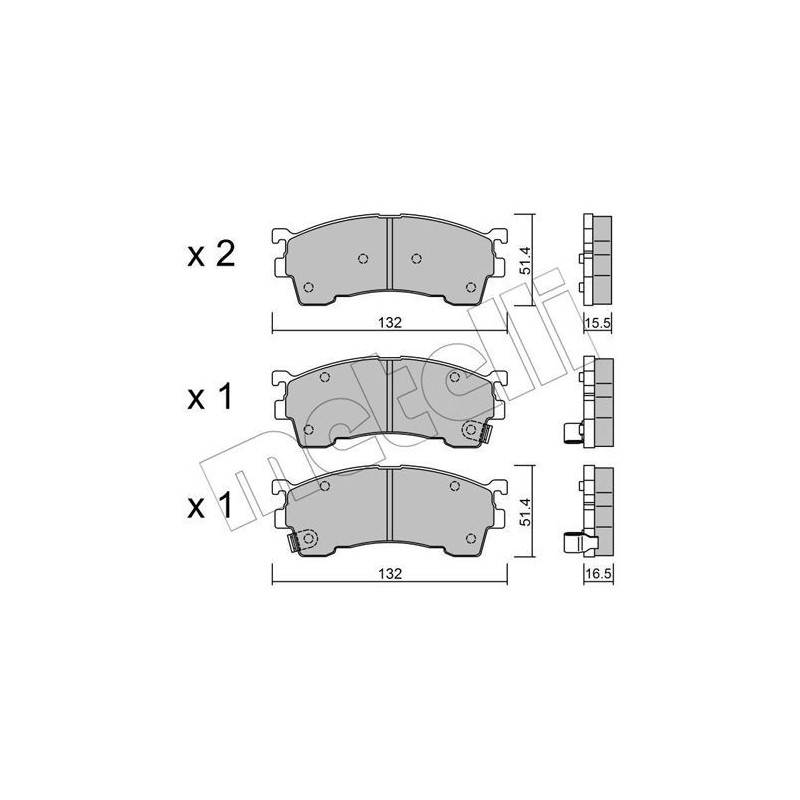METELLI 22-0223-1 Brzdové platničky Predné pre